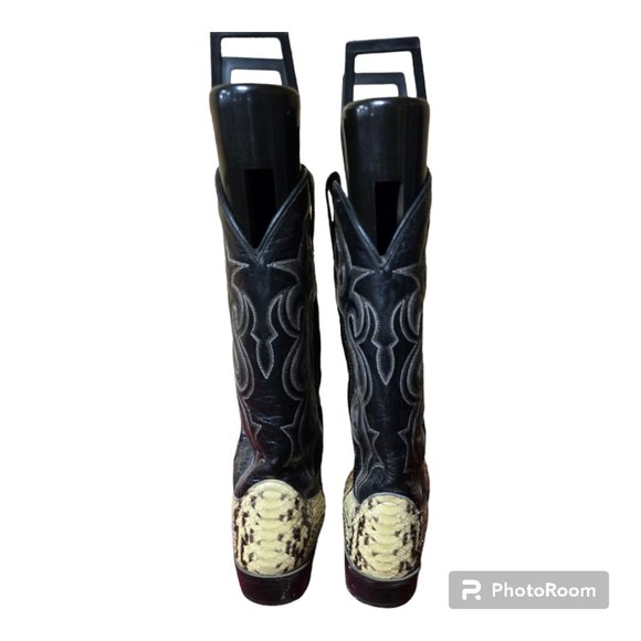 Men's Vintage Dan Post Python Cowboy Boots - Picture 5 of 6